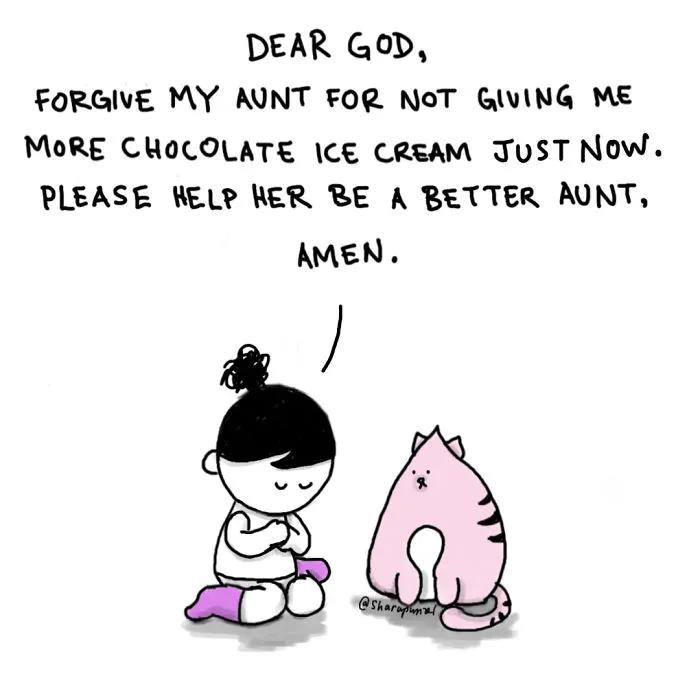 My 30 Heartwarming Comics About My Little Niece Who Says The Most Wickedly Funny Things And Her Cat