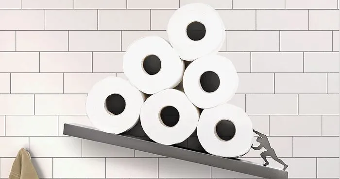 This Toilet Paper Shelf I Designed Is Hard At Work All The Time