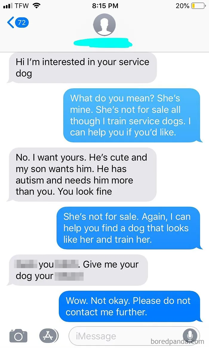 Mom Thinks Her Son Needs My Service Dog, Not Just Any Service Dog