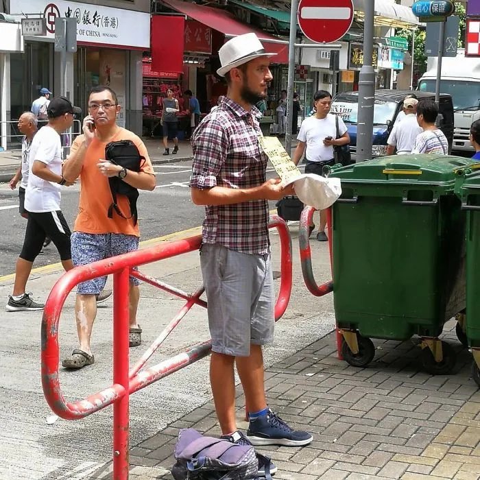 In A Very Working Class Neighbourhood That Has Been Especially Hard Hit By The Typhoon How You Have The Nerve To Beg For Money To Fund Your Travels Around Asia Is Completely Beyond Me