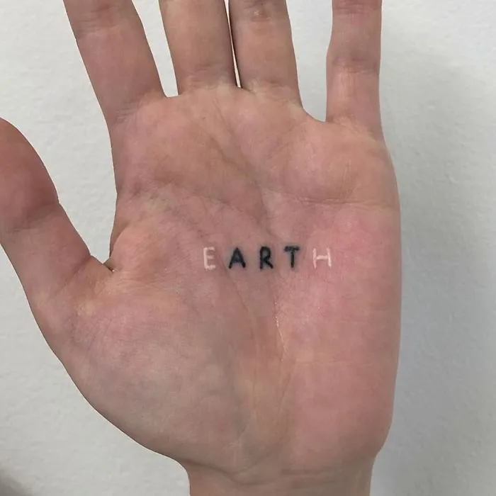 Minimal Palm Tattoo