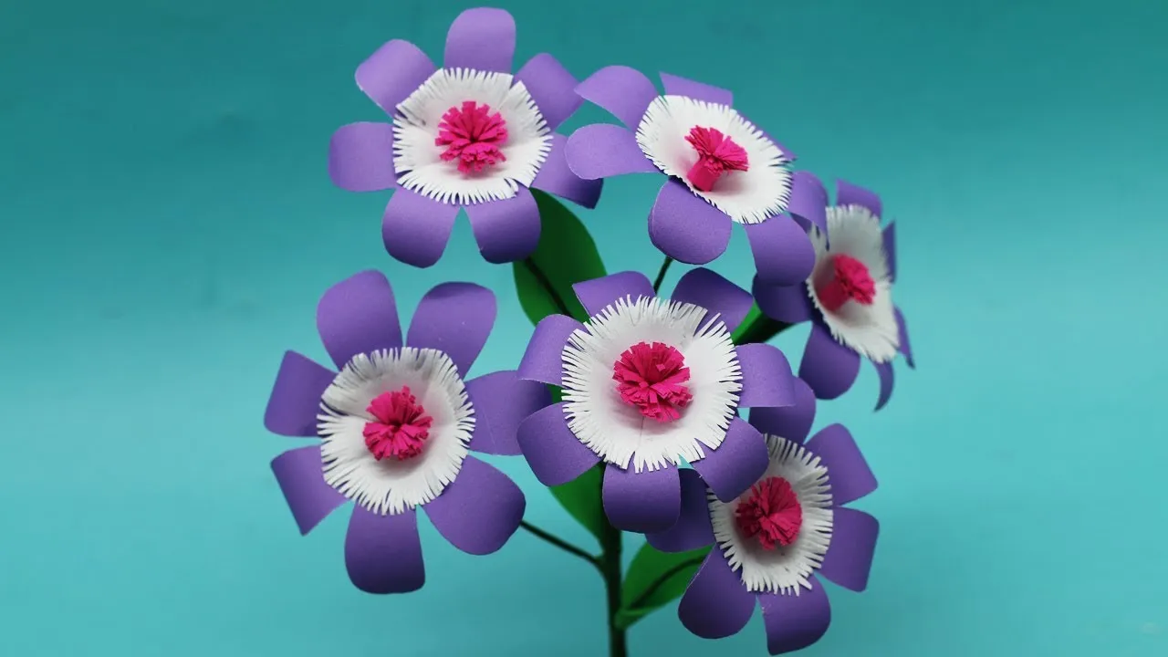 How To Make DIY Easy Pot Paper Flowers | Beautiful Paper Flower Tutorial | Simple Pot Paper Crafts