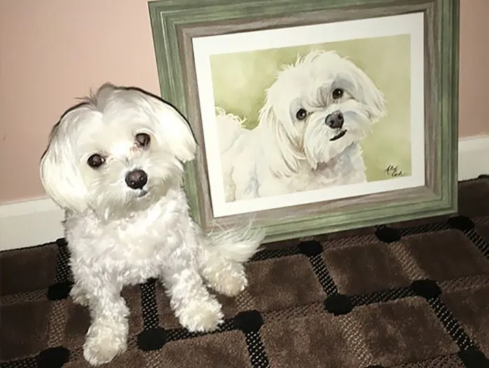I Paint Custom Pet Portraits And Seeing Them With Their Paintings Is Definitely The Best Thing (11 Pics)
