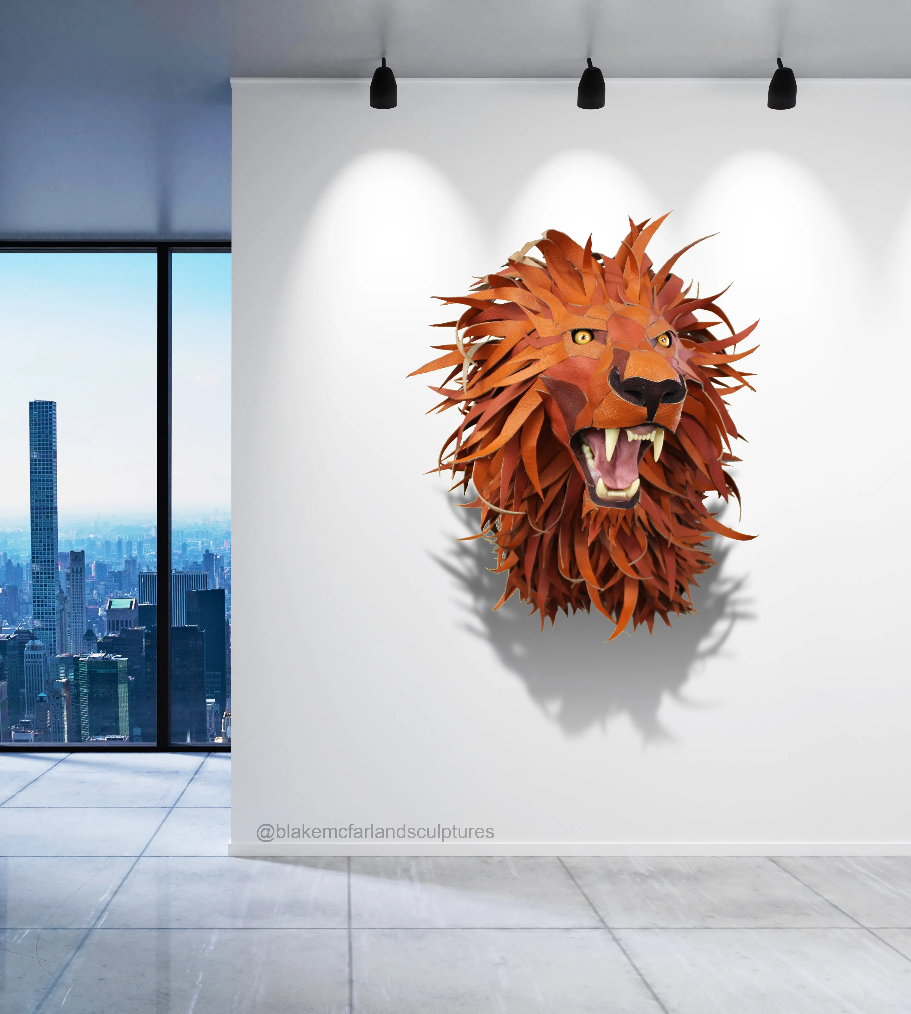 I Cut And Stained Hundreds Of Basketballs To Create A Lion!
