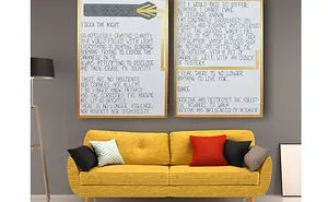 "For Bradbury' Poetic Narrative On Canvas