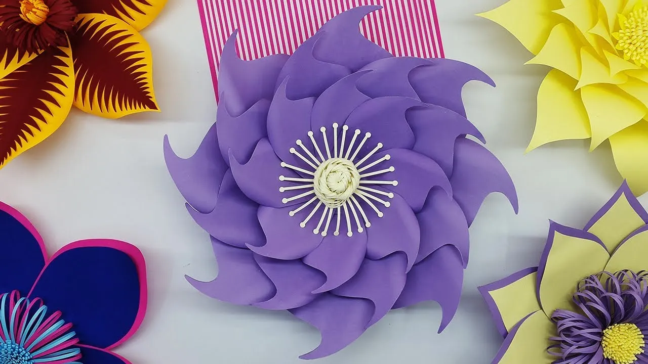 Wedding Backdrop Paper Flowers Making Tutorial With Free Template