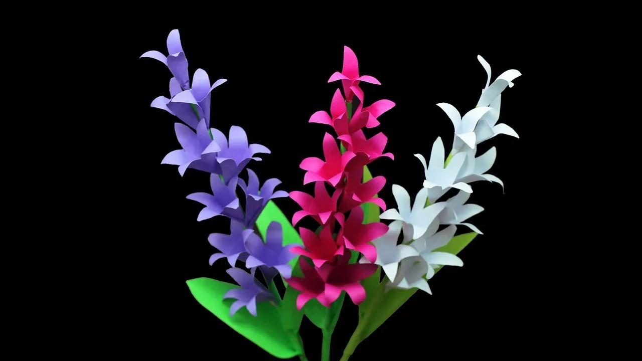 How To Make Tuberose Stick Paper Flower-Paper Stick Flowers Ideas-Easy Tuberose Flowertutorial