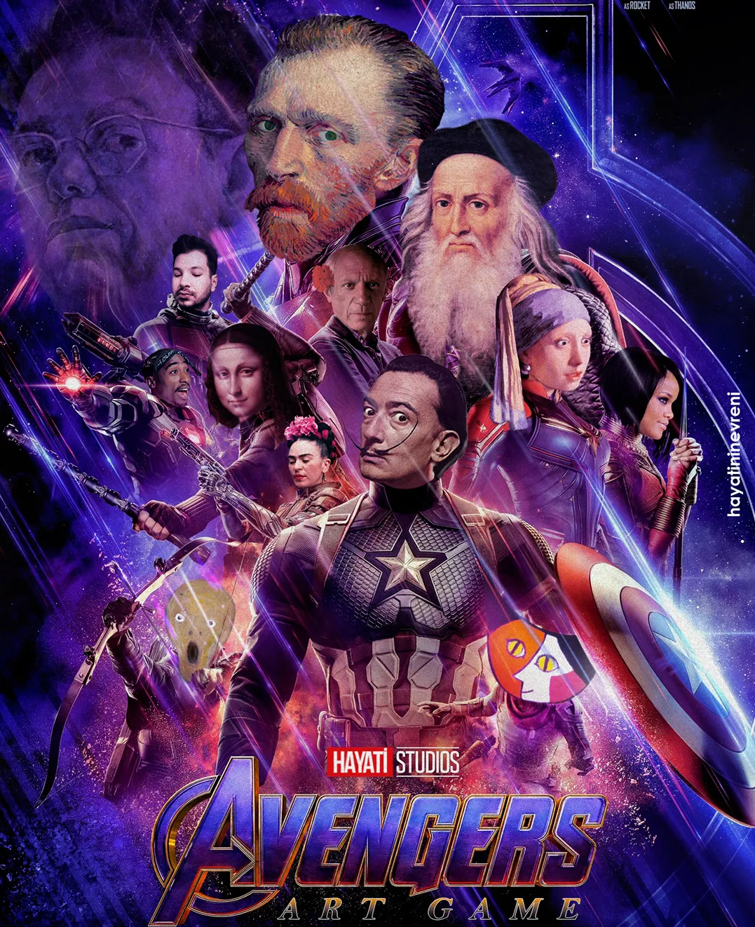 I Combine The Cinematic Universe Of Marvel With Famous Artworks