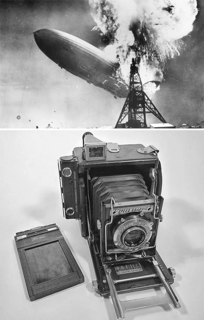 "The Hindenburg Disaster" By Sam Shere, 1937 / Speed Graphic