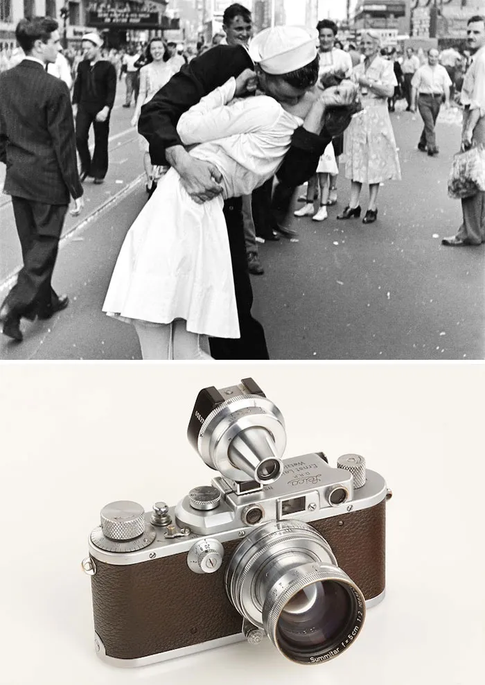 "V-J Day In Times Square" By Alfred Eisenstaedt, 1945 / Leica Iiia
