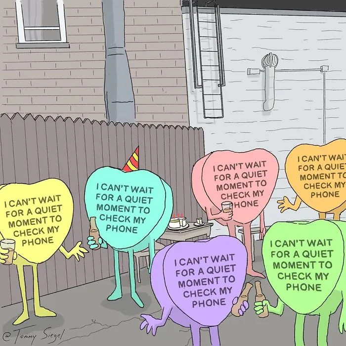 Artist Illustrates Honest Feelings That We Keep To Ourselves In 22 Candy Heart Comics