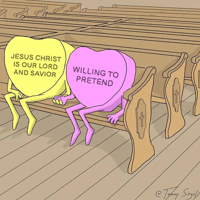 Artist Illustrates Honest Feelings That We Keep To Ourselves In 22 Candy Heart Comics