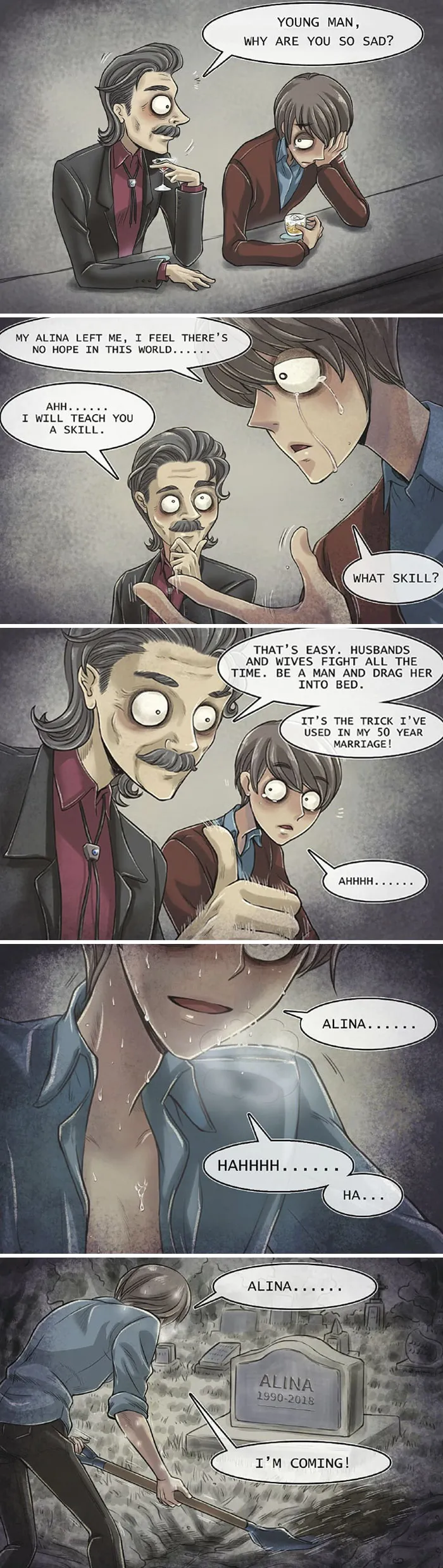 Guy Creates Horror Comics With Unexpected Endings (18 Pics)