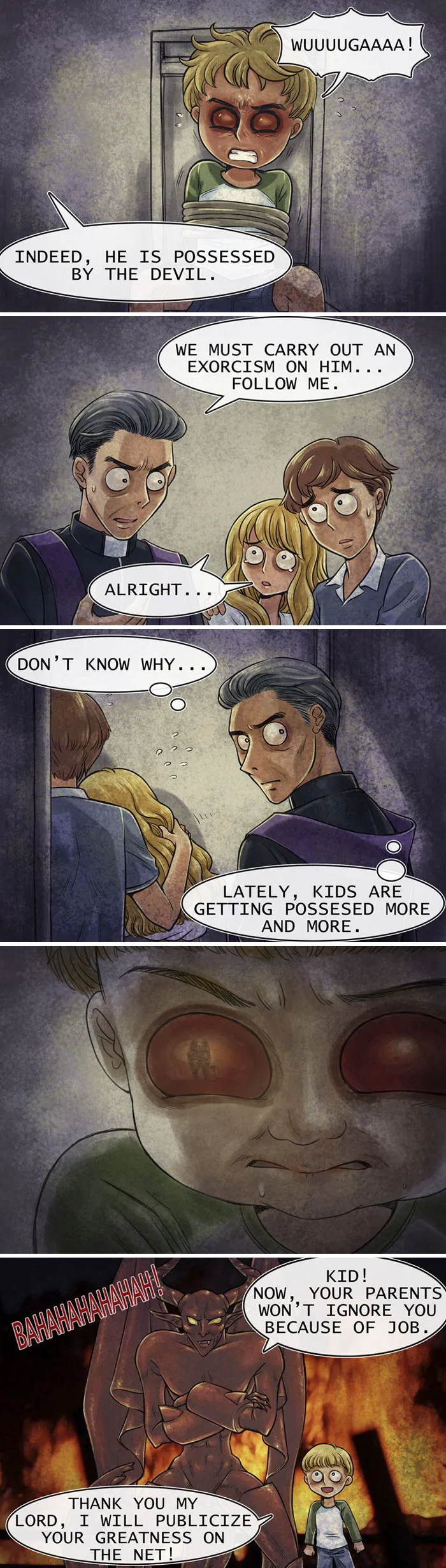 Guy Creates Horror Comics With Unexpected Endings (18 Pics)