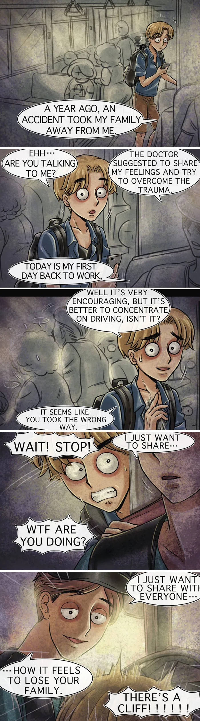 Guy Creates Horror Comics With Unexpected Endings (18 Pics)