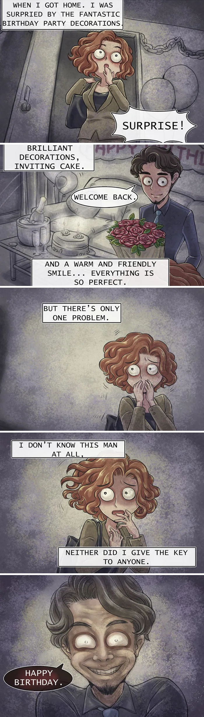 Guy Creates Horror Comics With Unexpected Endings (18 Pics)