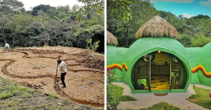 I Used A Mix Of Concrete And Dish-Washing Detergent To Build This Amazing Dome House In Costa Rica