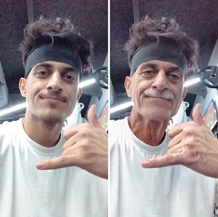 FaceApp Filter Shows What You'll Look Like When You're Older And People Post The Results (30 Pics)
