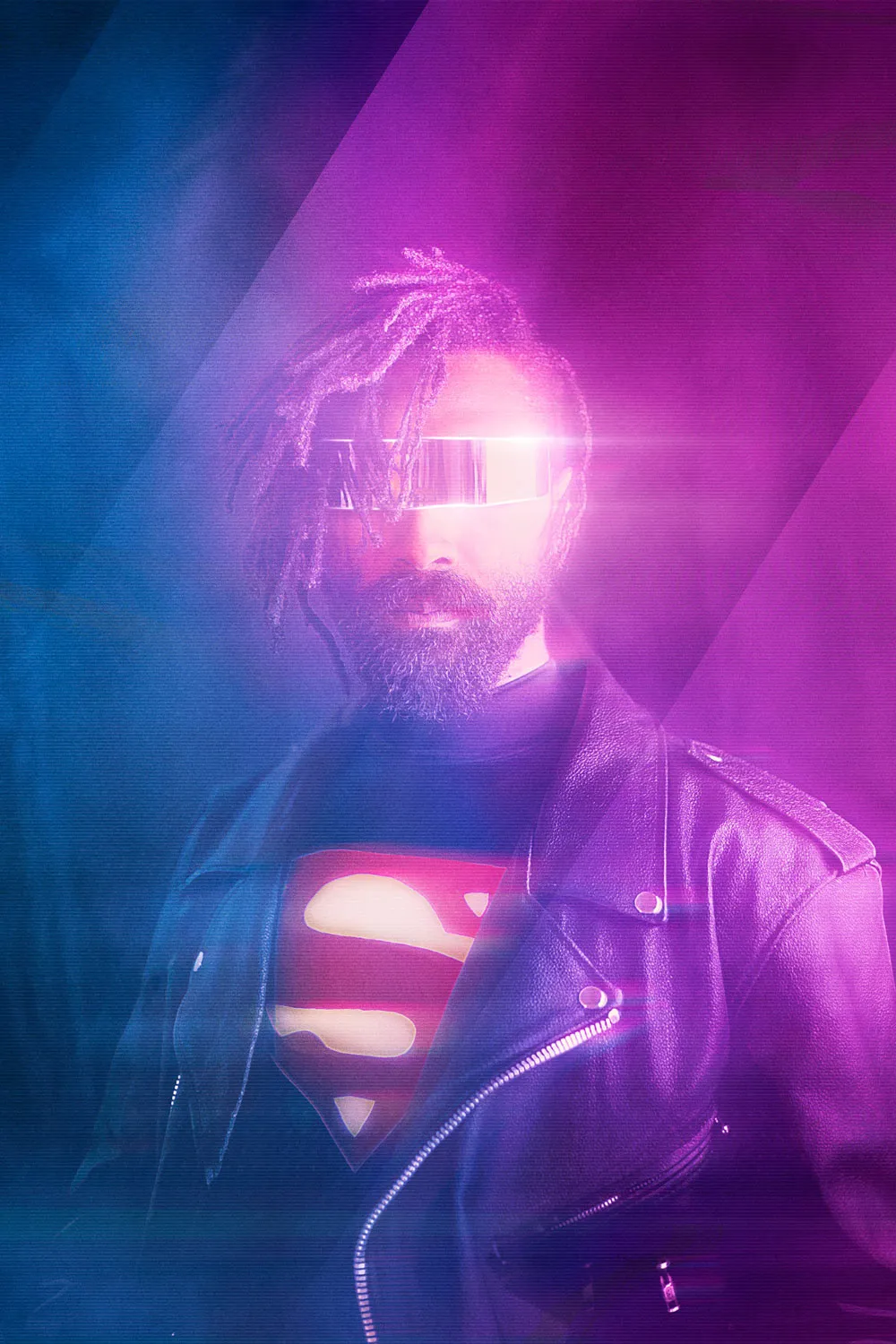 I Combine My Love Of Superboy With Vaporwave And Cyberpunk Aesthetic To Make Art.