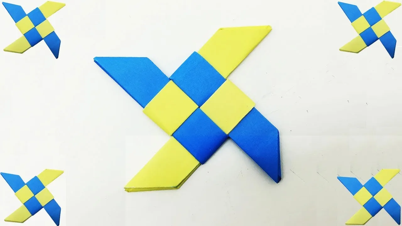 Paper Ninja Star Making Easy Tutorial For Kids