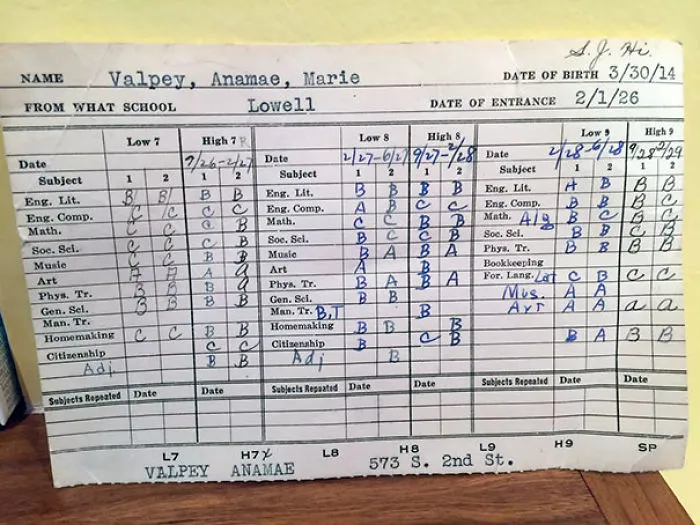 My Son Found A Report Card From Nearly 100 Years Ago In His Library Book