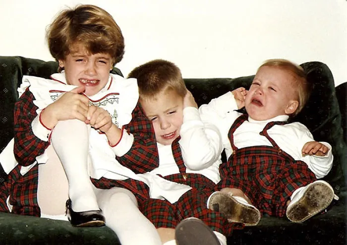 Tarjeta navideña de mi familia en 1991