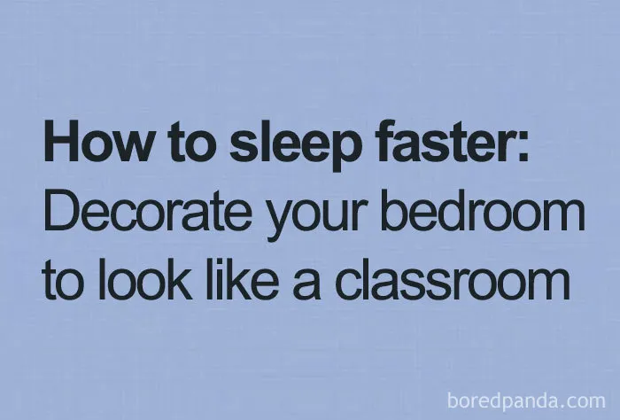 Text meme about sleeping tips on a blue background, featuring funny sleeping memes keyword for SEO.