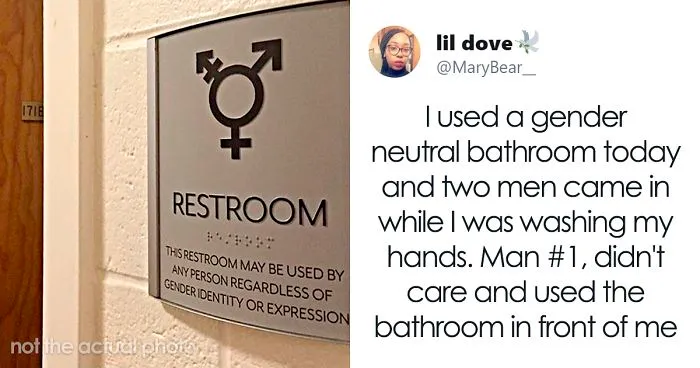 Woman Feels 'Violated' When A Man Uses A Gender Neutral Bathroom In Front Of Her