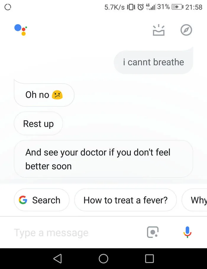 People Say "I Can't Breathe" To Siri And Google Assistant And Screenshot The Responses (20 Pics)