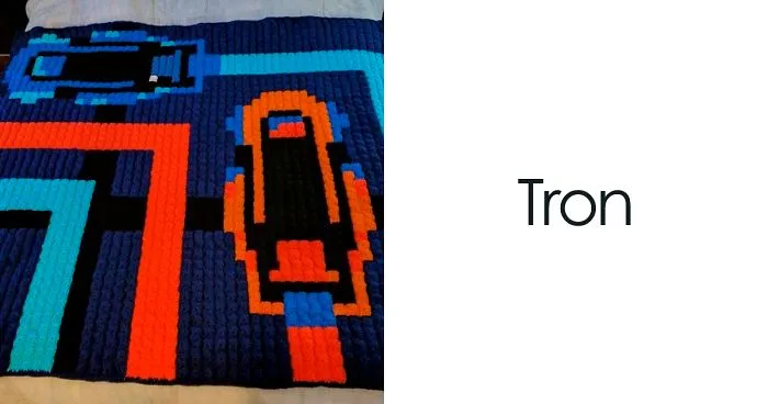 This Grandma Passionate About Crochet Dedicates Handmade Blankets To Retrogaming And Even In Summer, You Will Want One Of These