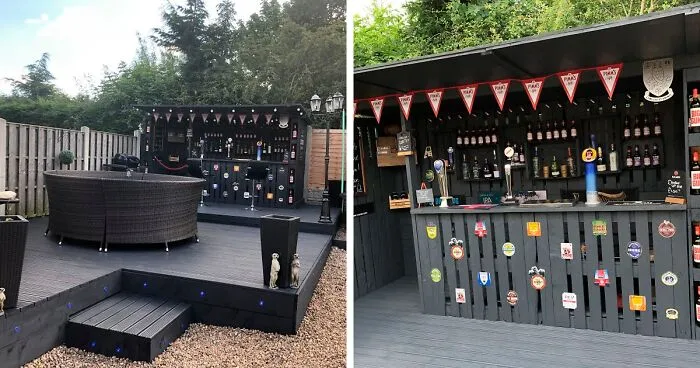 This Pallet Bar In My Backyard Cost Me Only $112 To Make