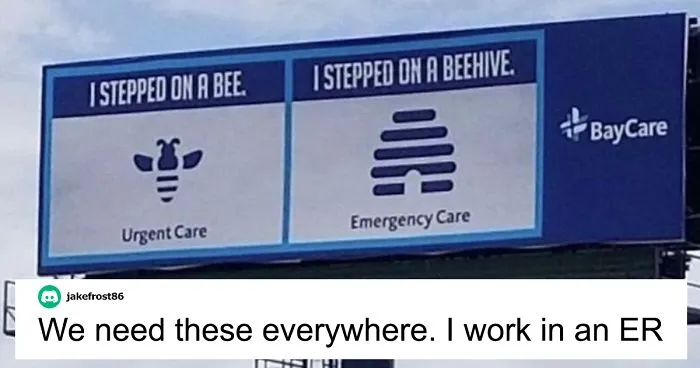 Hospital Informs People About The Difference Between Urgent And Emergency Care In Delightful Ads (4 Pics)