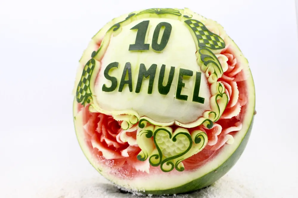I Carved This Watermelon In The Honour Of My Friend Who Pasted Away A Few Days Ago At The Age Of 22. Rest In Peace Samuel