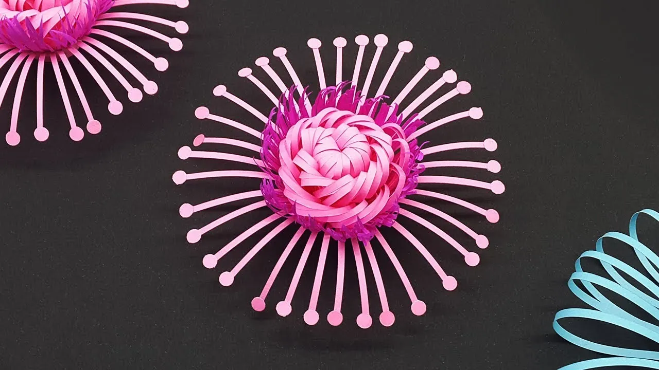 Fluffy Paper Flowers Tutorial | How To Make Paper Flower Centres