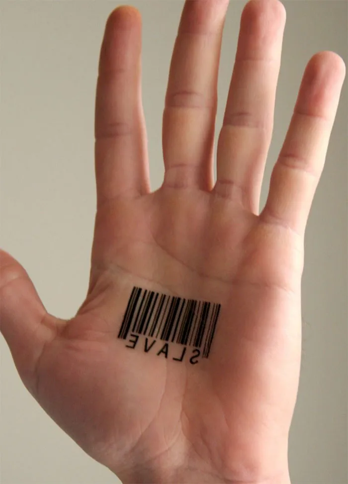 Palm Barcode Tattoo