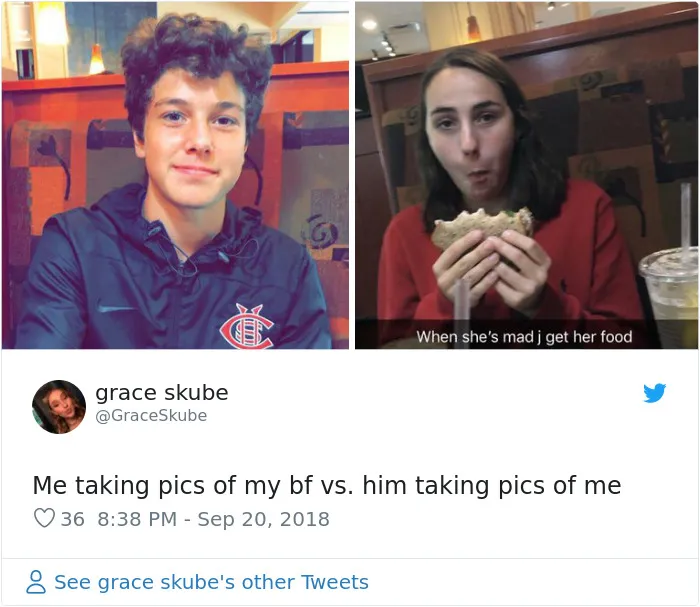 Yo haciendo fotos de mi novio y él haciéndome fotos a mi