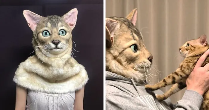 These Super Realistic Custom-Made Pet Replica Masks Are A Sweet Spot Between Cute And Frightening