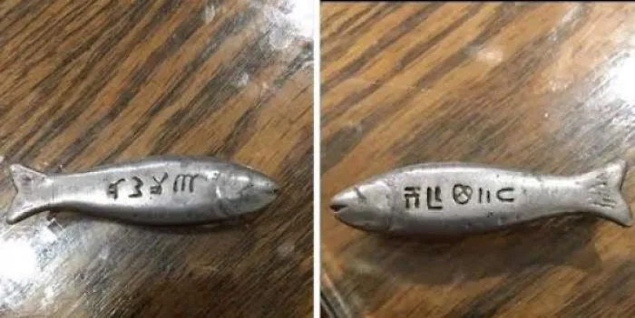 Pez con extraños símbolos