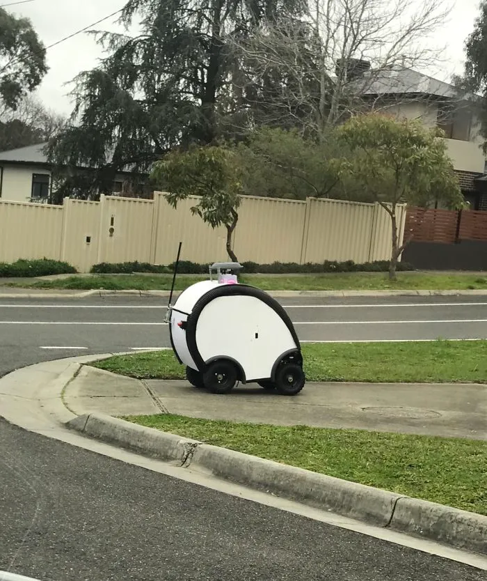 This Just Trundled Across The Road In Front Of Me, Zoomed Down The Sidewalk Before I Could Get A Better Look At It. Spotted In Melbourne Australia. What Is This Thing?