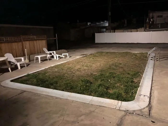 Got Excited From Far Away About The Motel Having A Swimming Pool