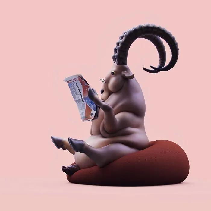 Chinese Artist Creates 20 Pics Of Slothful Animals To Parody How Lazy This Generation Is Becoming