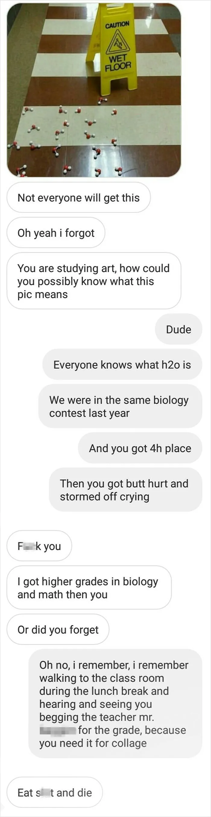 Smartass Thinks That None Knows What Water Is