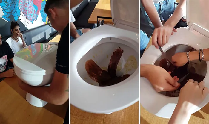 Para comer tenemos que "limpiar" el retrete