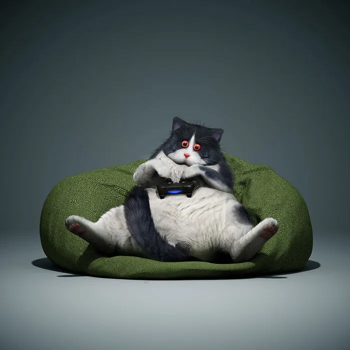 Chinese Artist Creates 20 Pics Of Slothful Animals To Parody How Lazy This Generation Is Becoming