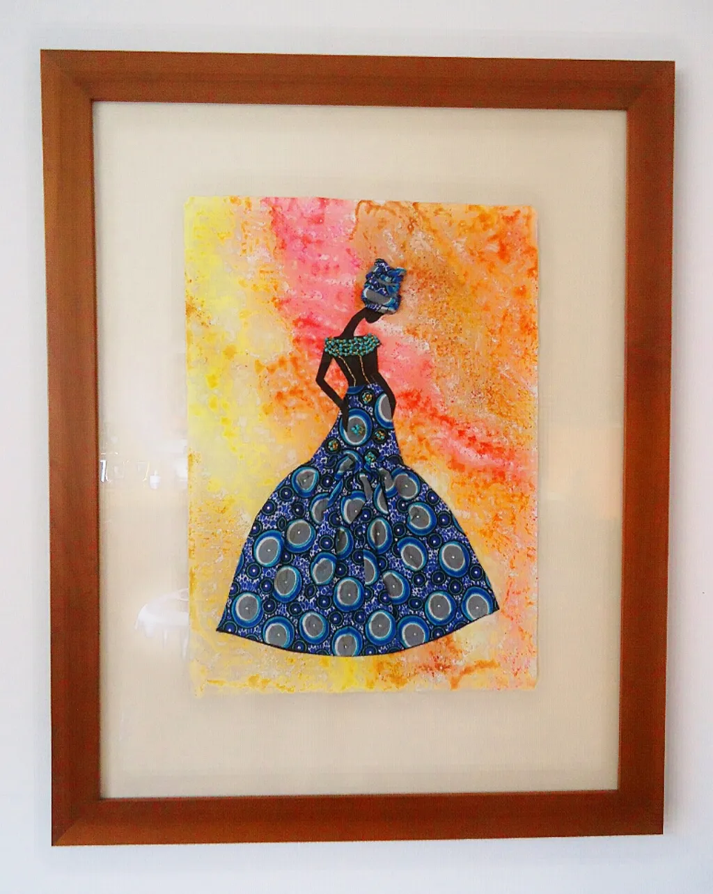 Mixed Media Artwork Made From Fabric, Hair And Other Ingredients