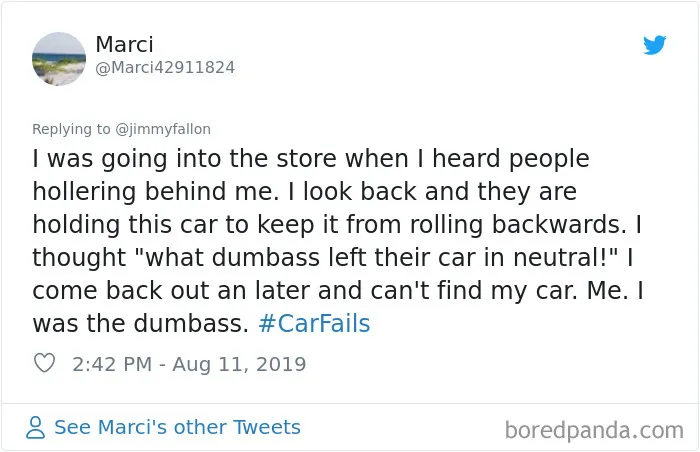 43 Of The Worst And Funniest Car Fails Shared For Jimmy Fallon's Challenge