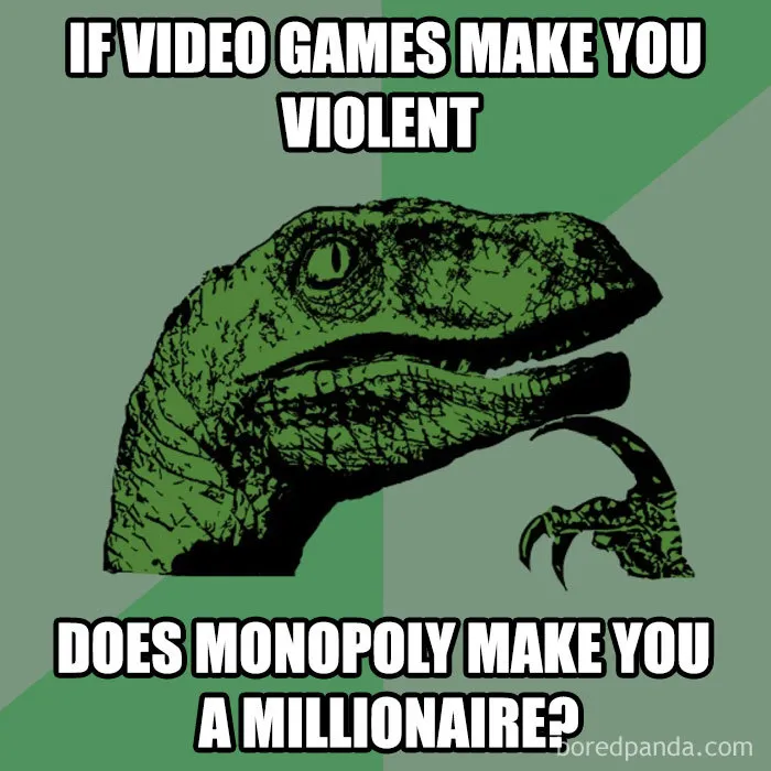 50 Memes That Make Fun Of The Idea That Video Games Cause Violence