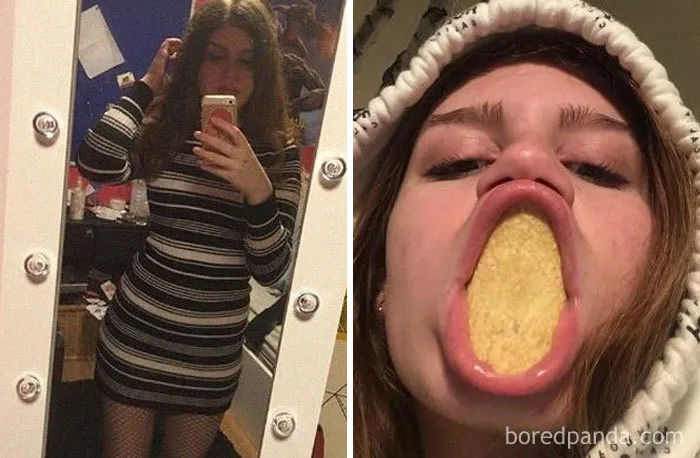 Muy orgullosa de la foto de la derecha