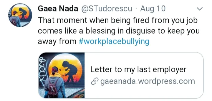 Letter To My Last Employer #nomore #workplacebullying