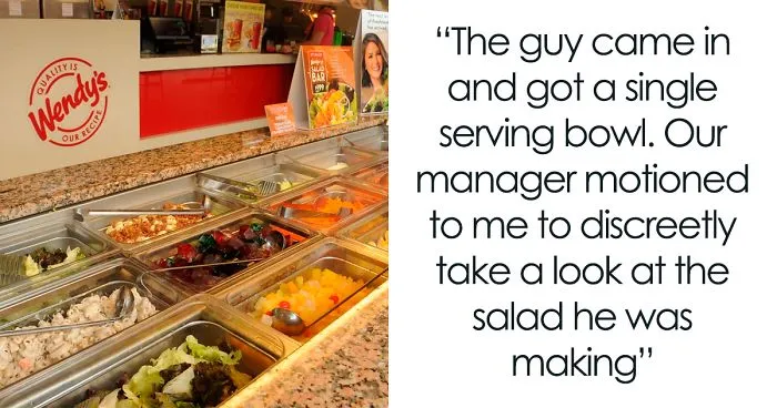 Guy Exploits Wendy's All-you-can-eat Buffet By Making A Foot-Tall Cucumber Bowl, Gets Rewarded By A Manager